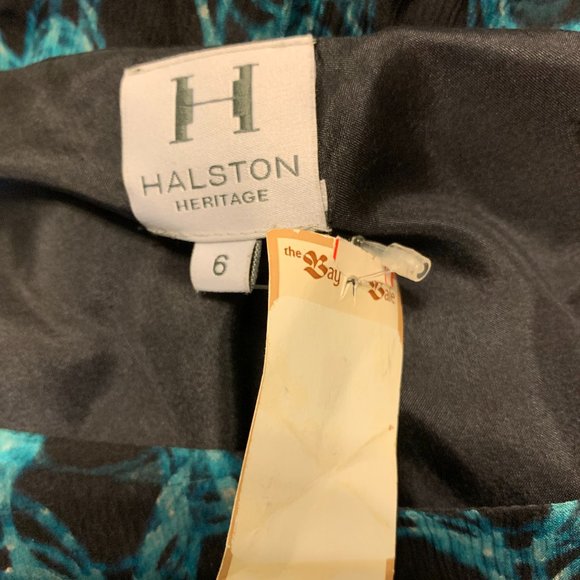 HALSTON Blue One shoulder Top Blouse NWT Size 6 (Vintage original with sell tag) - Picture 6 of 9